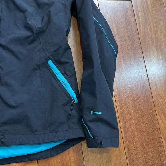 The North Face Women’s Black and Teal Hyvent Jacket size M - Picture 2 of 11